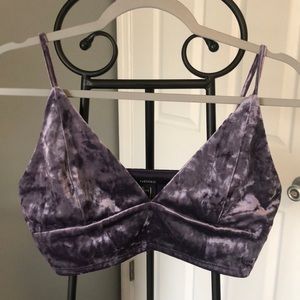 EUC Forever 21 Velvet Crop Top